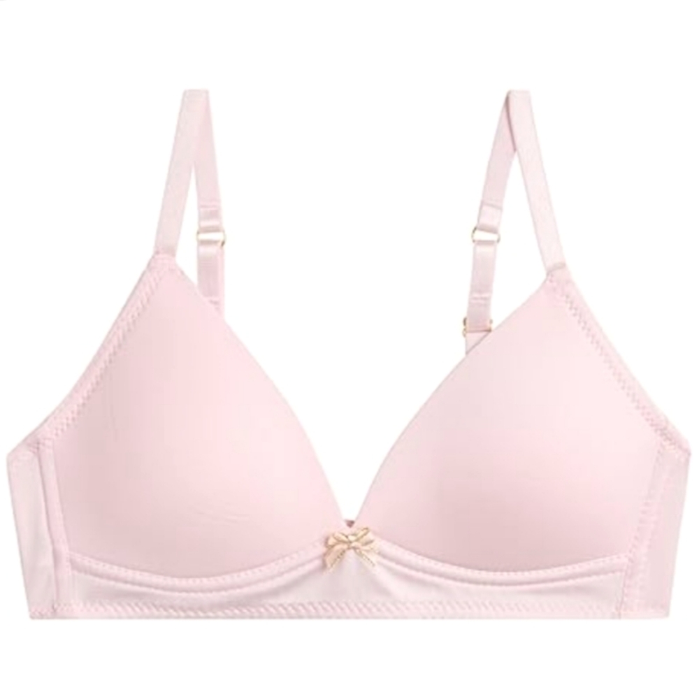 Nicole Miller Girls Light Pink Molded Cup Wireless Training Bra Bralette, Sz 32A